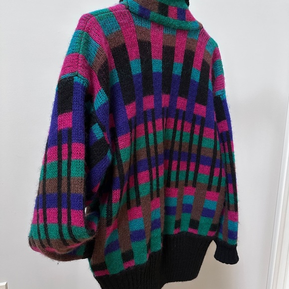 80s VTG Sweater MICHAEL CAROL 70%wool mohair - Picture 1 of 5